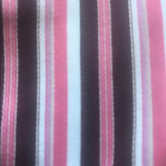 Pink stripe button down collar dress shirt L - Picture 3 of 8